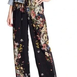 Wide Leg Floral Pants